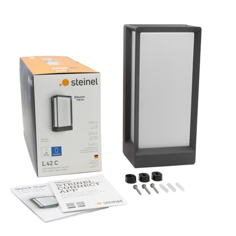 Steinel L 42 SC Outdoor Porch Sensor Light  13W Bluetooth Enabled Anthracite Wall Light - With Sensor & With Bluetooth