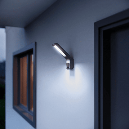 Steinel XLED SLIM S, Slim Sensor LED Floodlight, Energy-Efficient Outdoor Light with Motion Detection