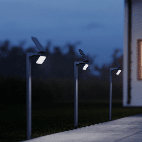 Steinel Xsolar GL-S LED Solar Pathway Light – Solar Sensor Light with Rechargeable Battery