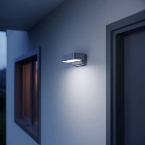 Steinel L 800 LED IHF, Anthracite sensor wall light, Bluetooth light via app