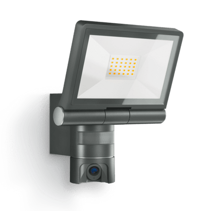 Steinel XLED CAM 1 SC - Outdoor Security Spotlight with Camera, Intercom, and Motion Sensor Floodlight