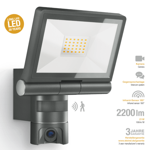 Load image into Gallery viewer, Steinel XLED CAM 1 SC - Outdoor Security Spotlight with Camera, Intercom, and Motion Sensor Floodlight
