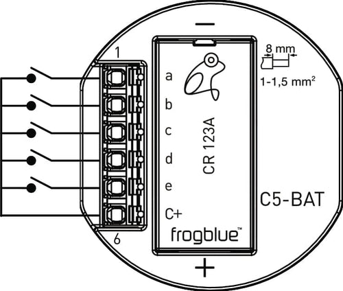 Load image into Gallery viewer, Smart 5 Channel Contact Battery - frogContact5-BAT
